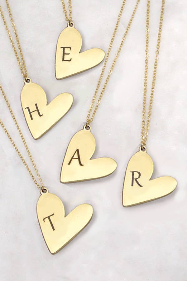 STAINLESS STEEL TARNIS FREE INITIAL HEART NECKLACE | 80N688