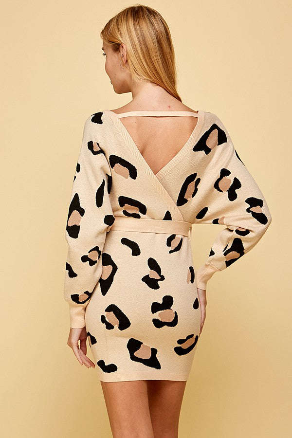 Animal Sweater Dress