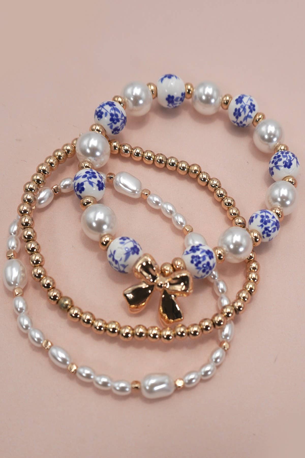 BLUE CERAMIC LAYER BRACELET