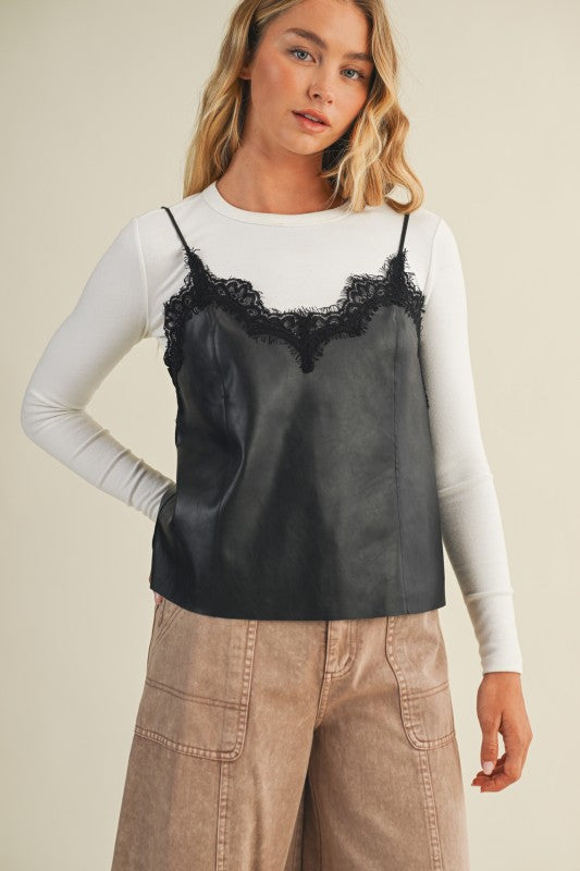 Leather Cami
