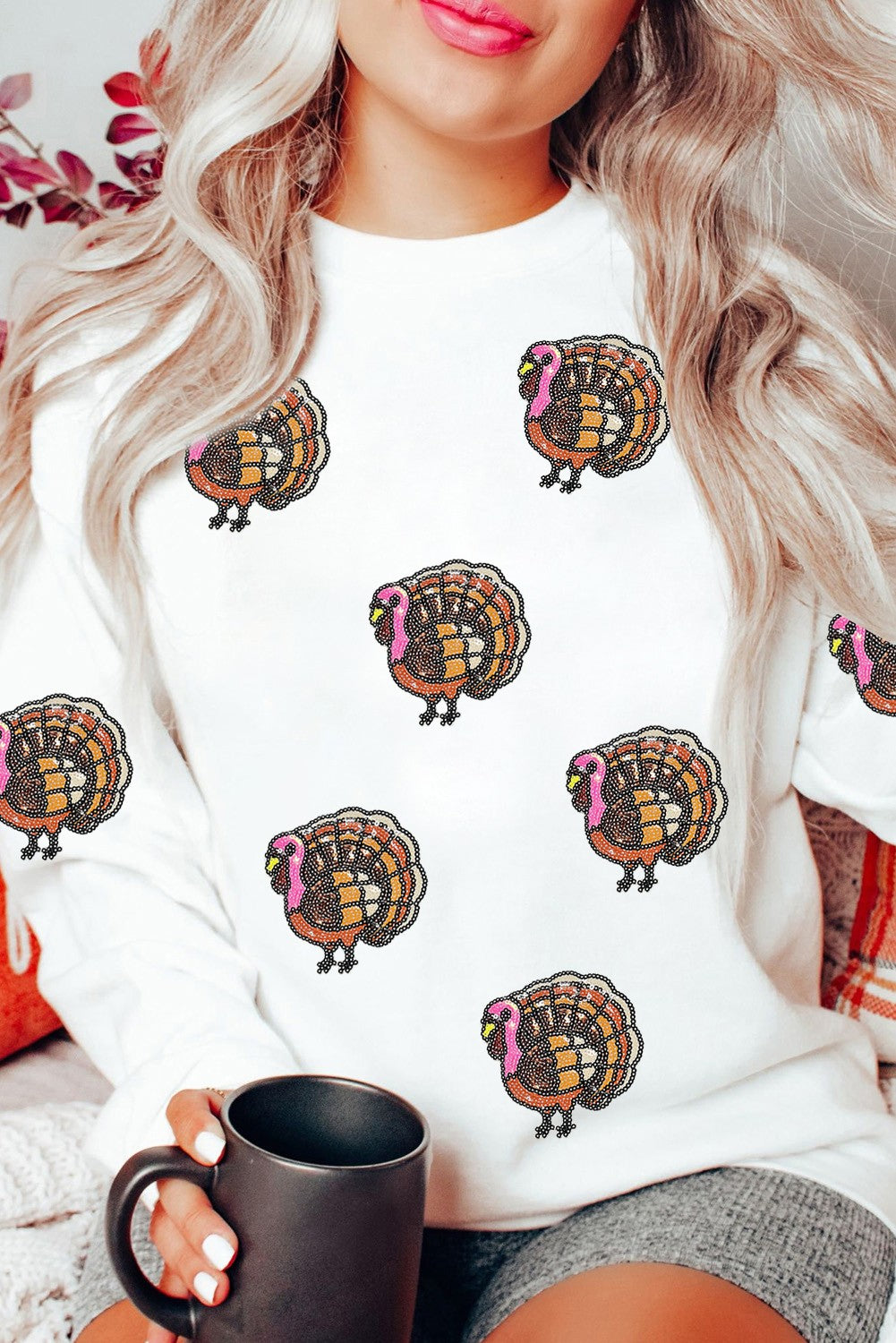 Turkey Sequin Sweatshirt
