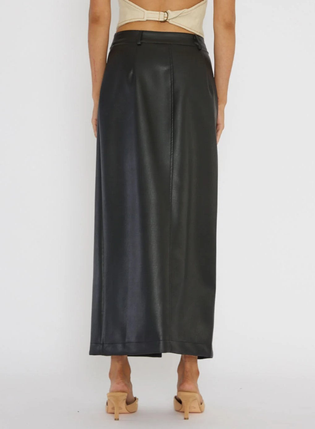 Long Leather Skirt