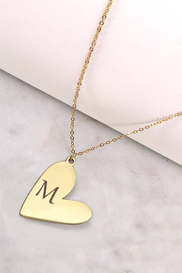 STAINLESS STEEL TARNIS FREE INITIAL HEART NECKLACE | 80N688