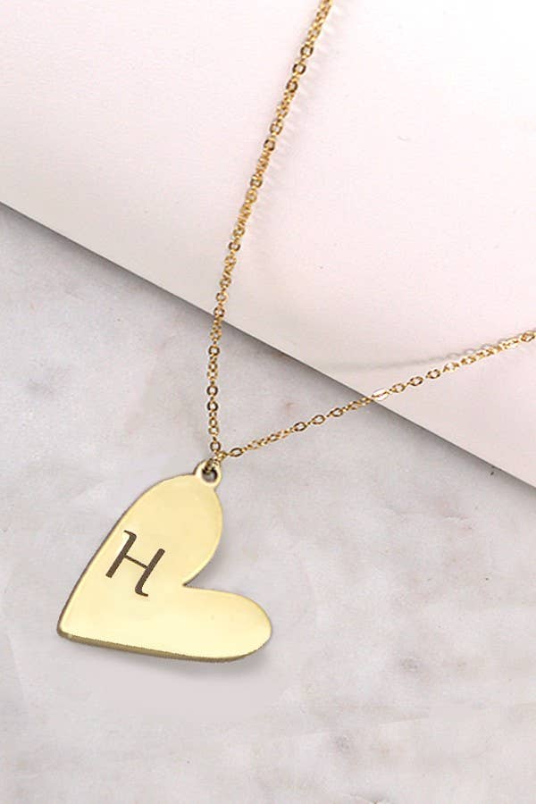 STAINLESS STEEL TARNIS FREE INITIAL HEART NECKLACE | 80N688