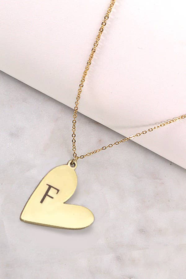 STAINLESS STEEL TARNIS FREE INITIAL HEART NECKLACE | 80N688