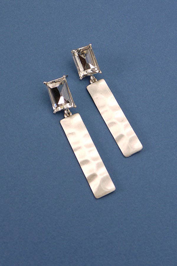 RECTANGLE STONE EARRINGS
