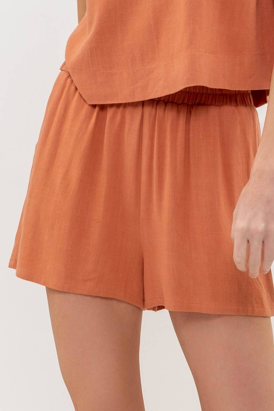 LINEN BLEND SHORTS SET