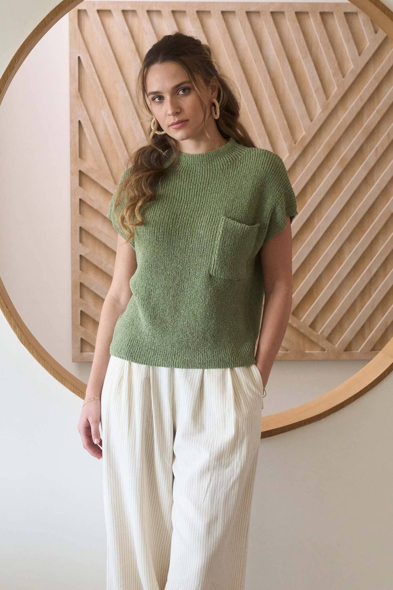 MOCK NECK SWEATER TOP