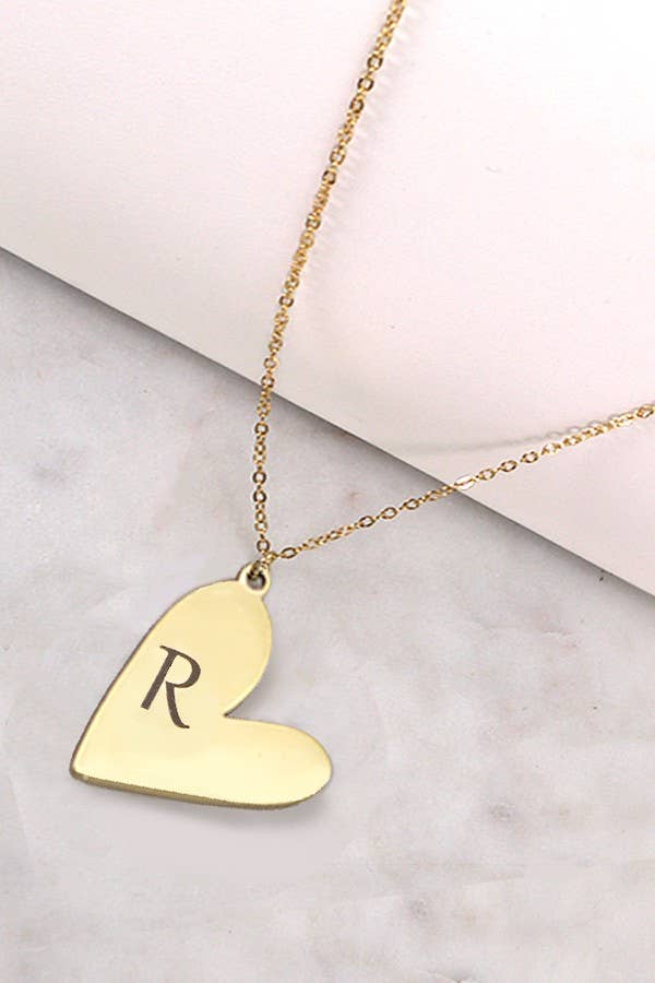STAINLESS STEEL TARNIS FREE INITIAL HEART NECKLACE | 80N688