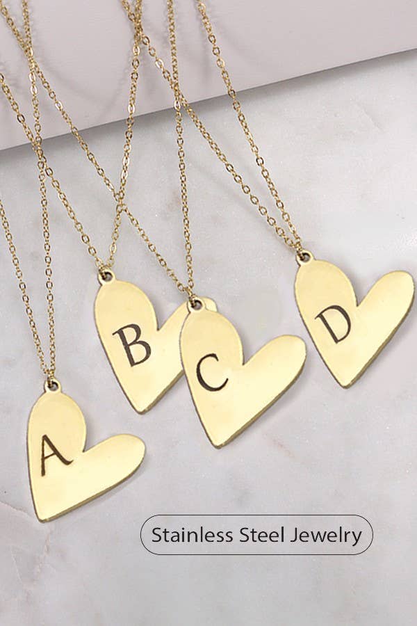 STAINLESS STEEL TARNIS FREE INITIAL HEART NECKLACE | 80N688