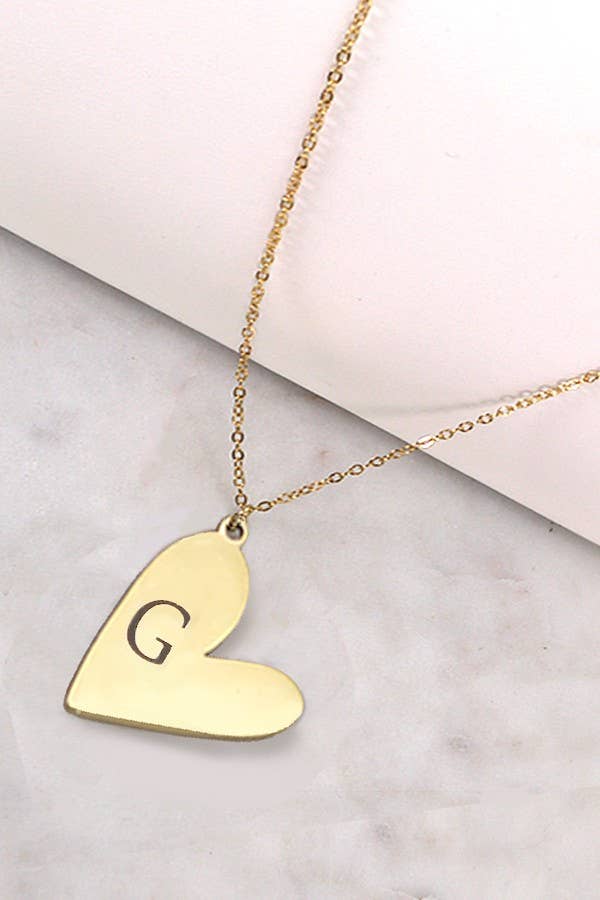 STAINLESS STEEL TARNIS FREE INITIAL HEART NECKLACE | 80N688