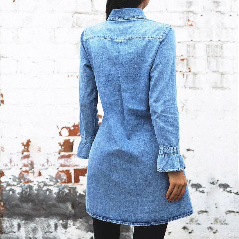 Zoe Button Down Denim Dress