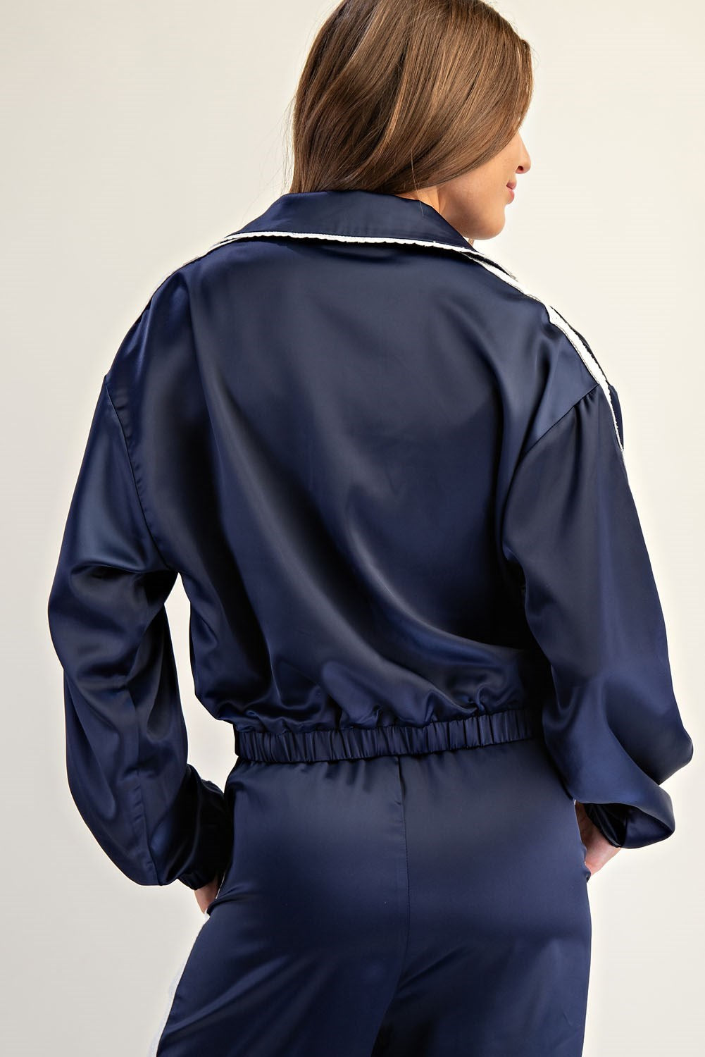 Lace Trim Varisty Pant