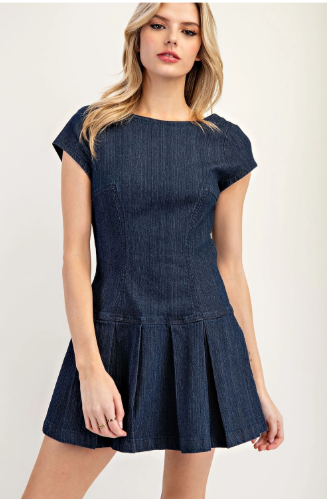 Dark Denim Bow Dress