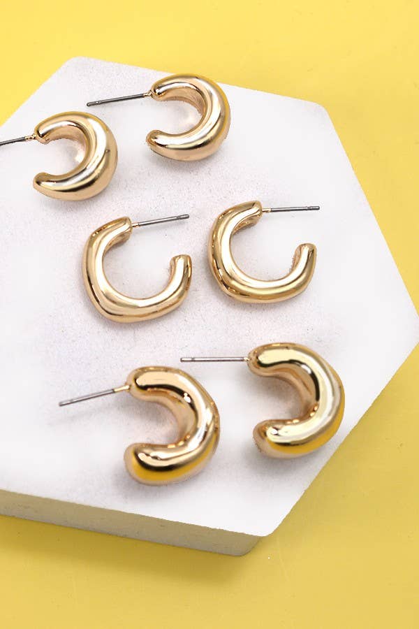 BUBBLY MINI HUGGIE HOOP TRIO