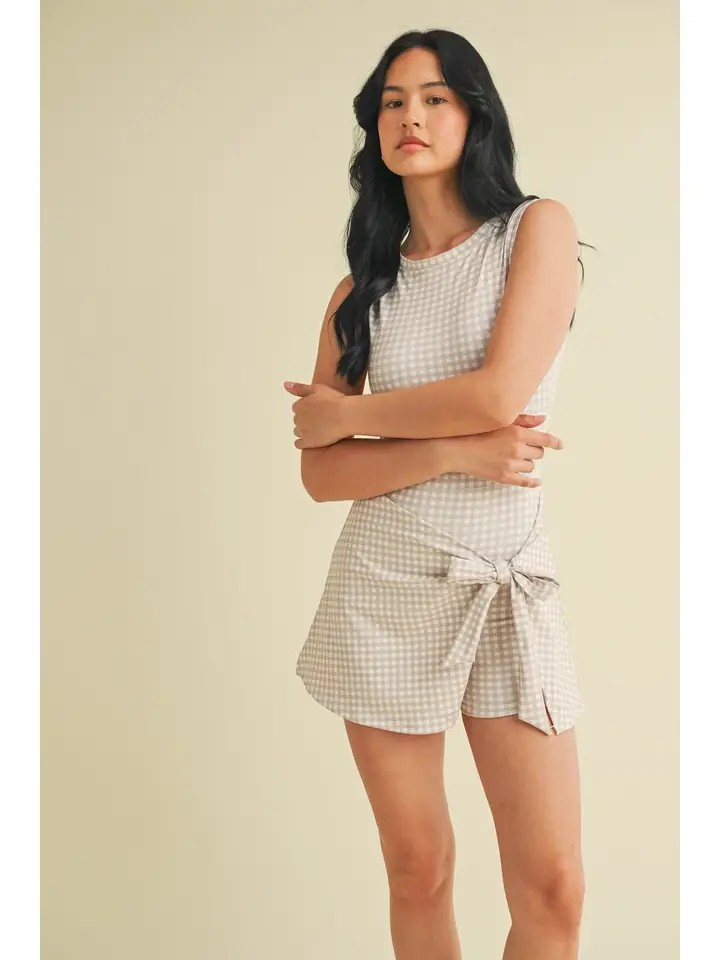 Gingham Print Dress