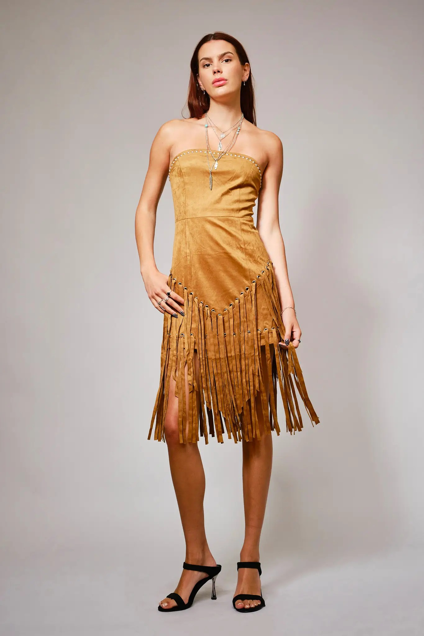 Suede Fringe Dress
