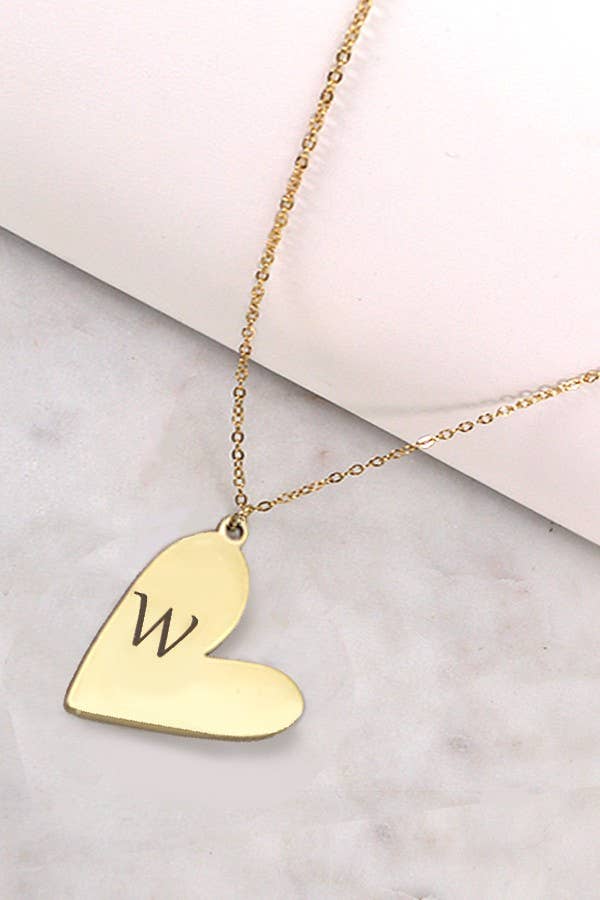 STAINLESS STEEL TARNIS FREE INITIAL HEART NECKLACE | 80N688