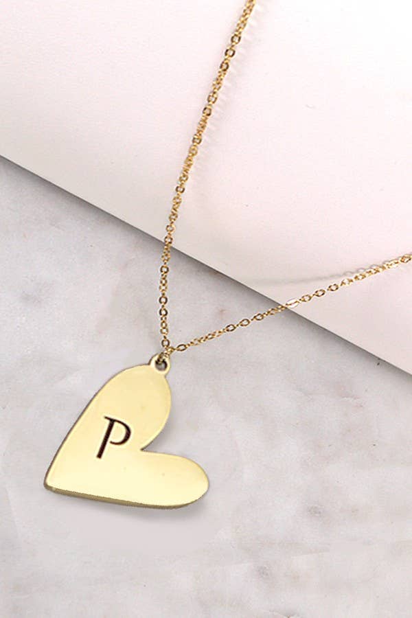 STAINLESS STEEL TARNIS FREE INITIAL HEART NECKLACE | 80N688