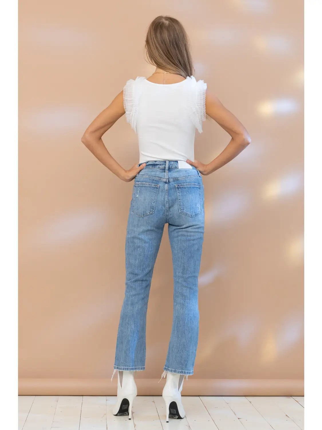 Tulle Ruffle Sleeve Bodysuit