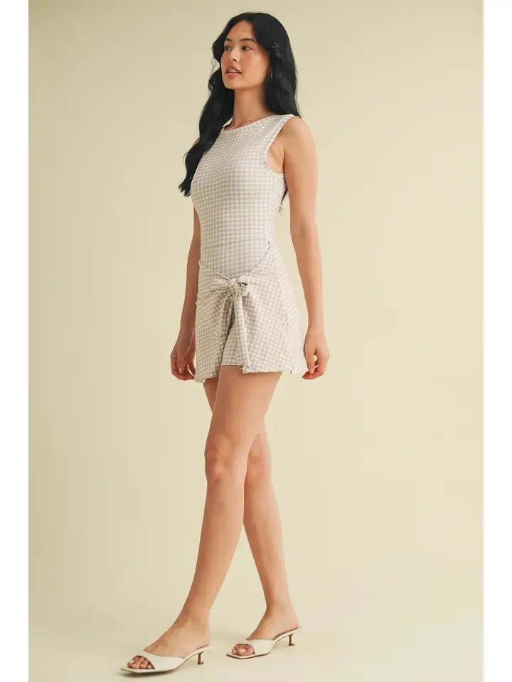 Gingham Print Dress