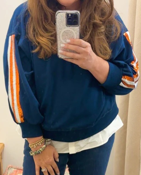 Striped Sequin Top