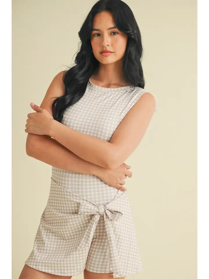 Gingham Print Dress