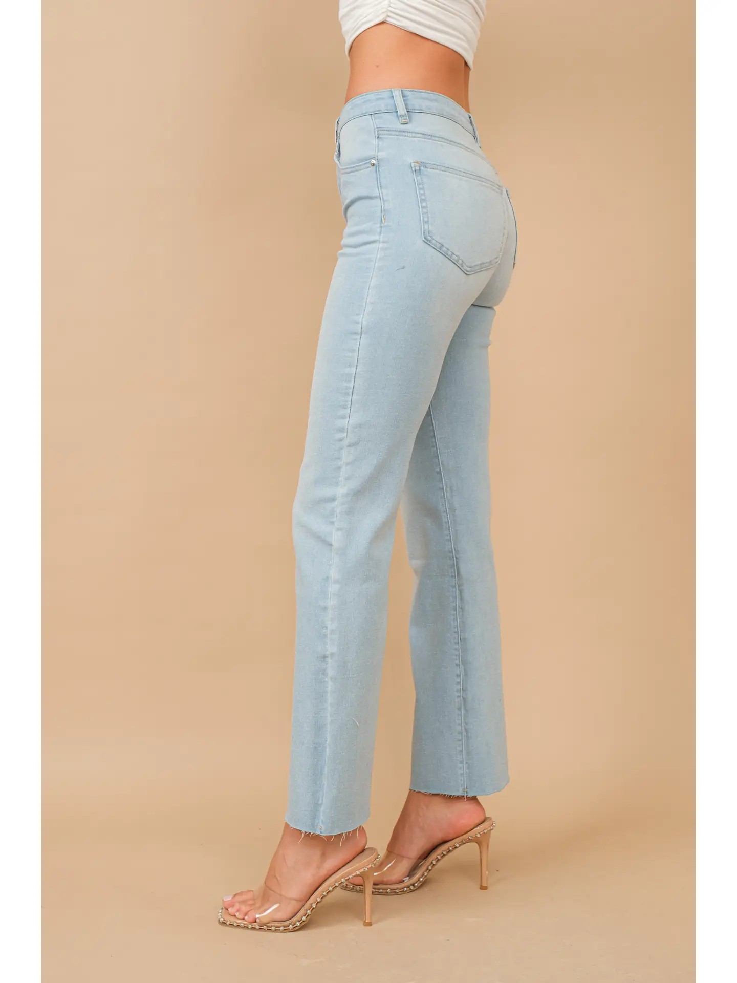 Light Shimmer Glitter Stretch Mid Rise Denim Jeans