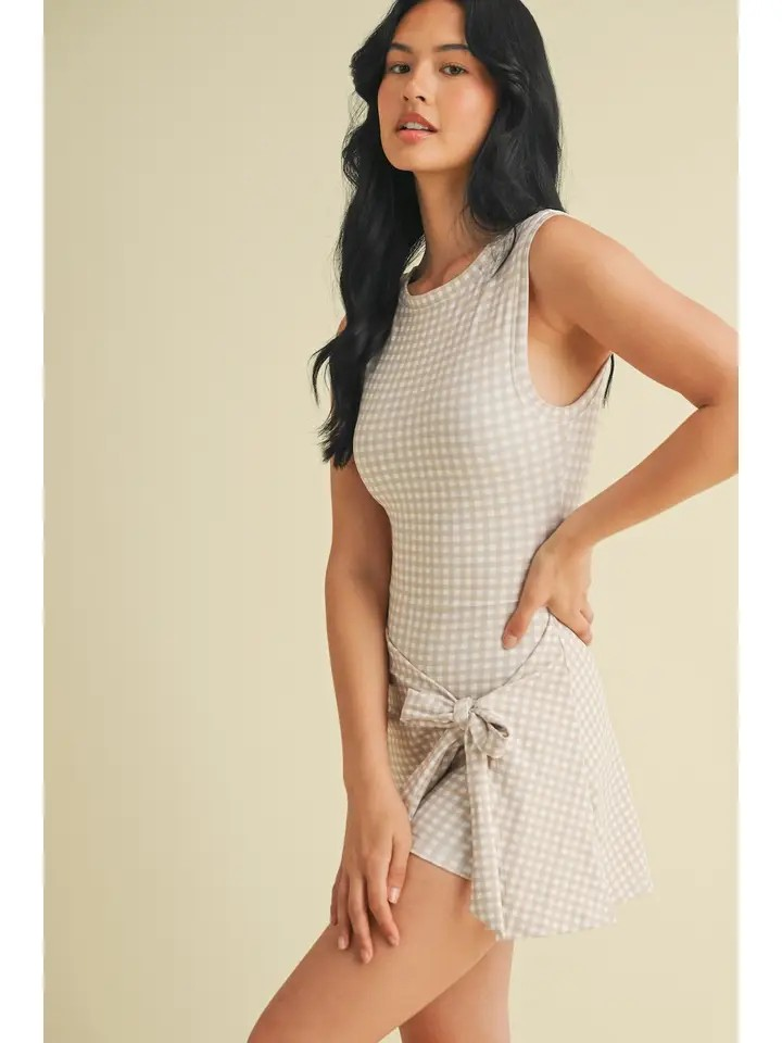 Gingham Print Dress