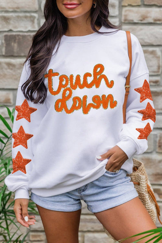 Touch Down Patched Sweatshirt