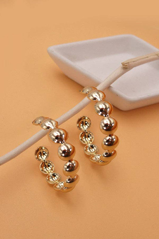 GOLD BUBBLE HOOP EARRINGS
