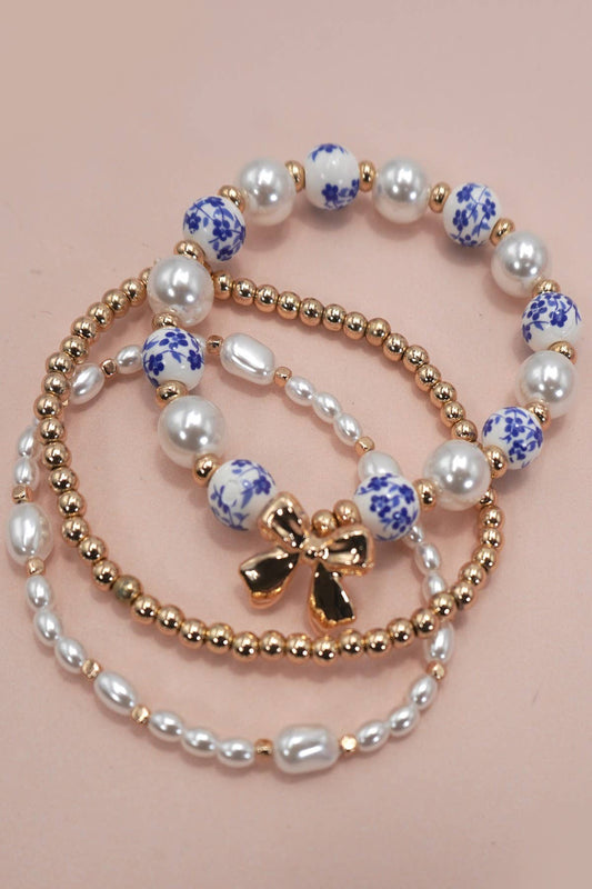 BLUE CERAMIC LAYER BRACELET