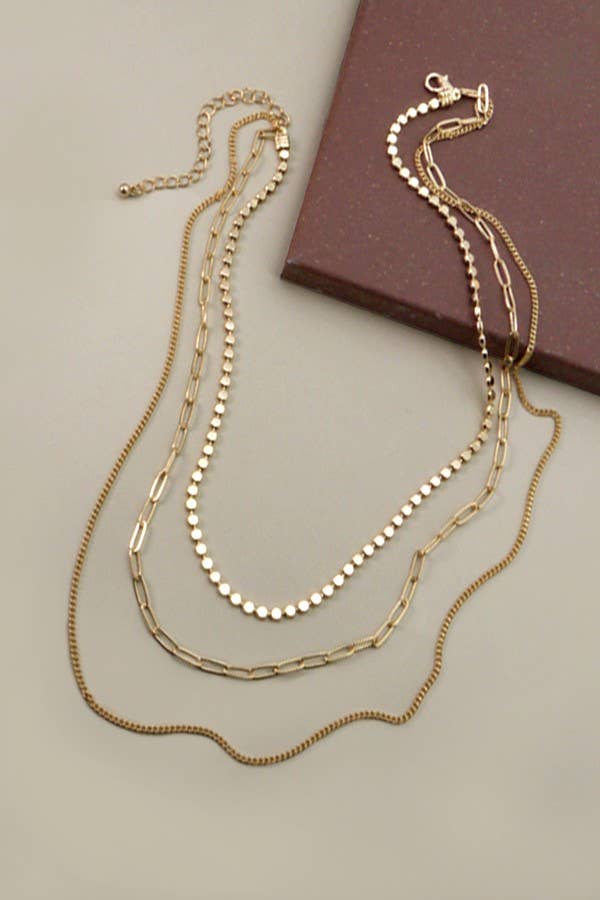 UNIQUE CHAIN 3 MULTI LAYER NECKLACE