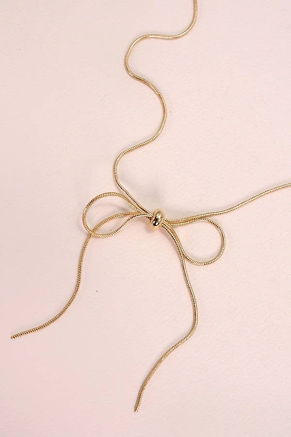 BOW PENDANT NECKALCE