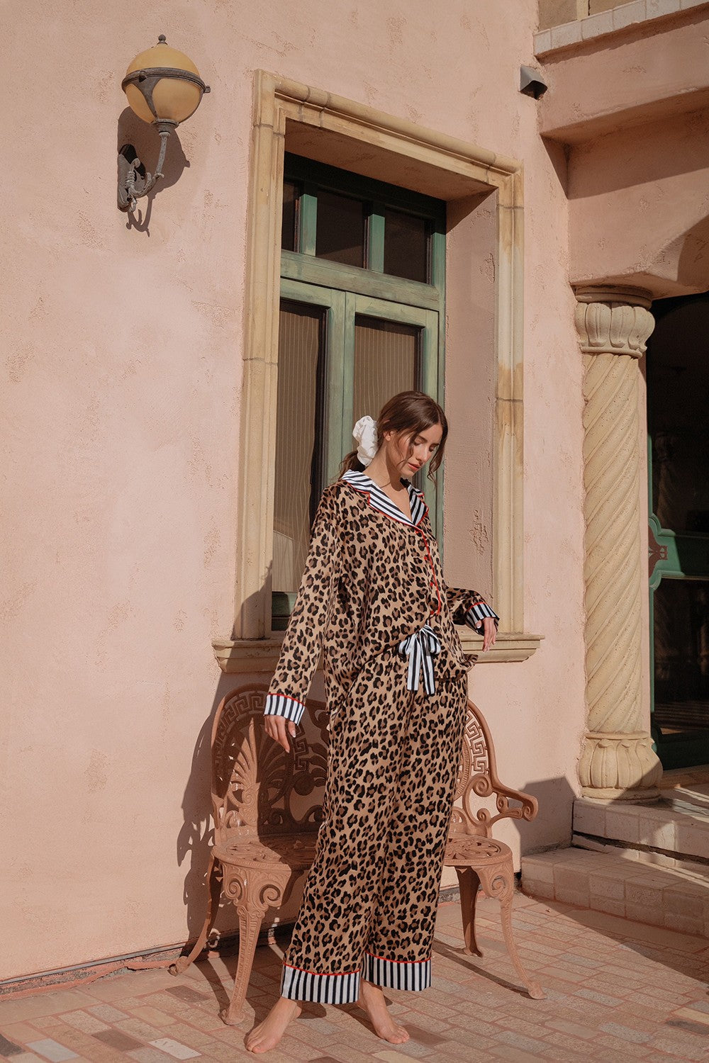 Satin Leopard PJ Set