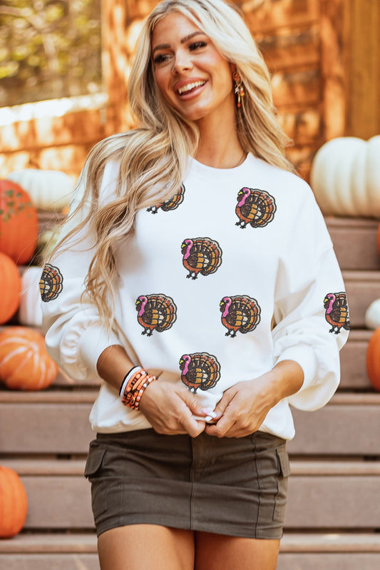 Turkey Sequin Sweatshirt