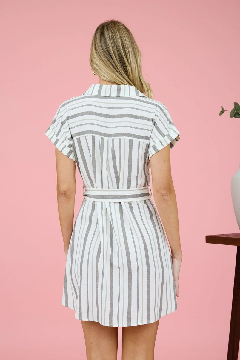 Olive Stripped Dress