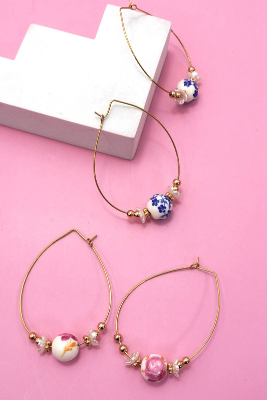 TARNISH FREE PORCELAIN  TEARDROP