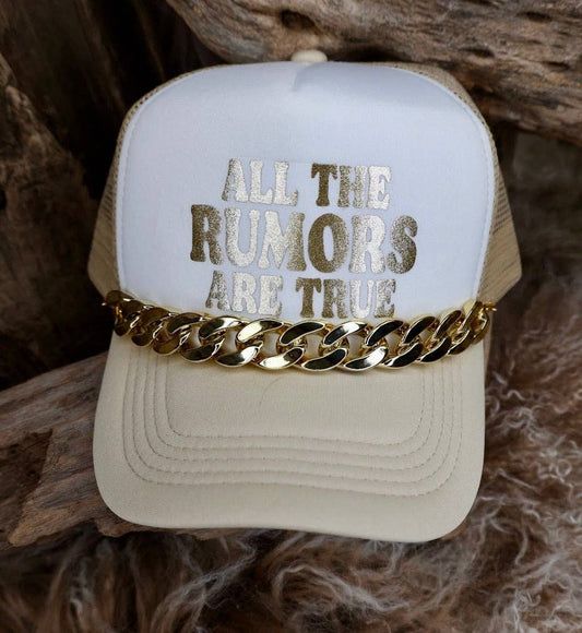 TRUCKER CAP All the Rumors are True TanGold