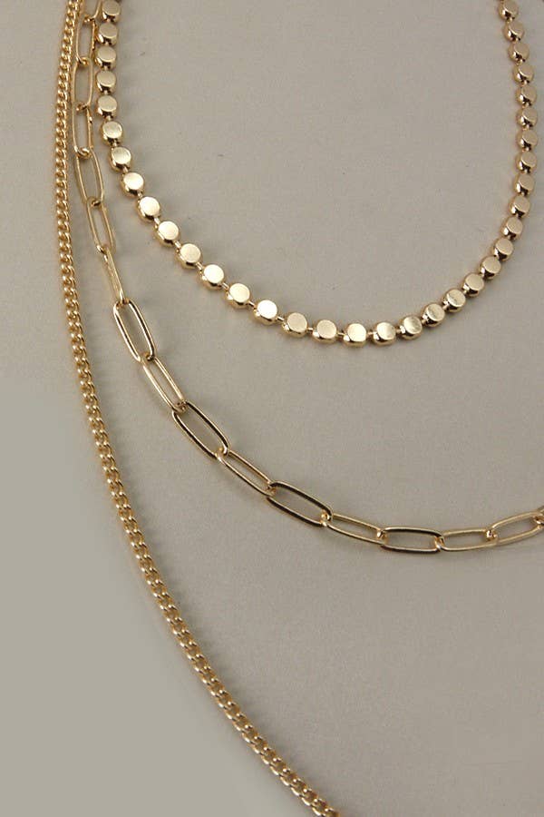 UNIQUE CHAIN 3 MULTI LAYER NECKLACE