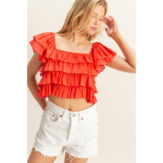 Ruffle Crop Blouse