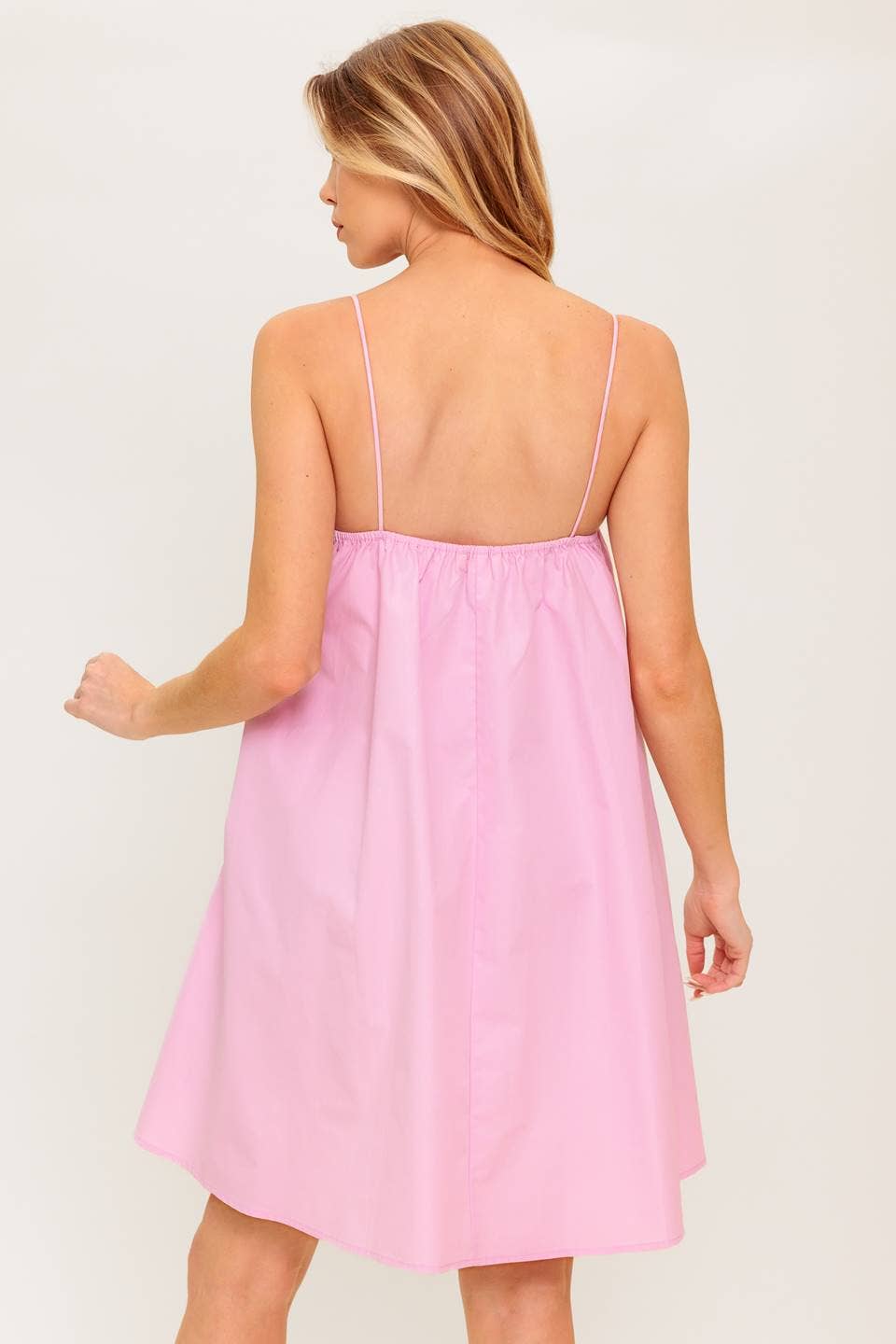 Pink mini dress