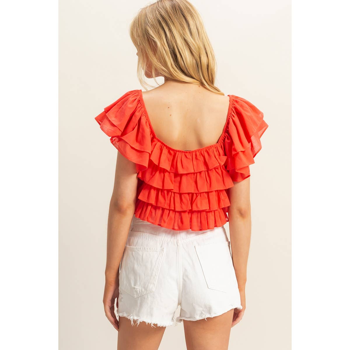 Ruffle Crop Blouse