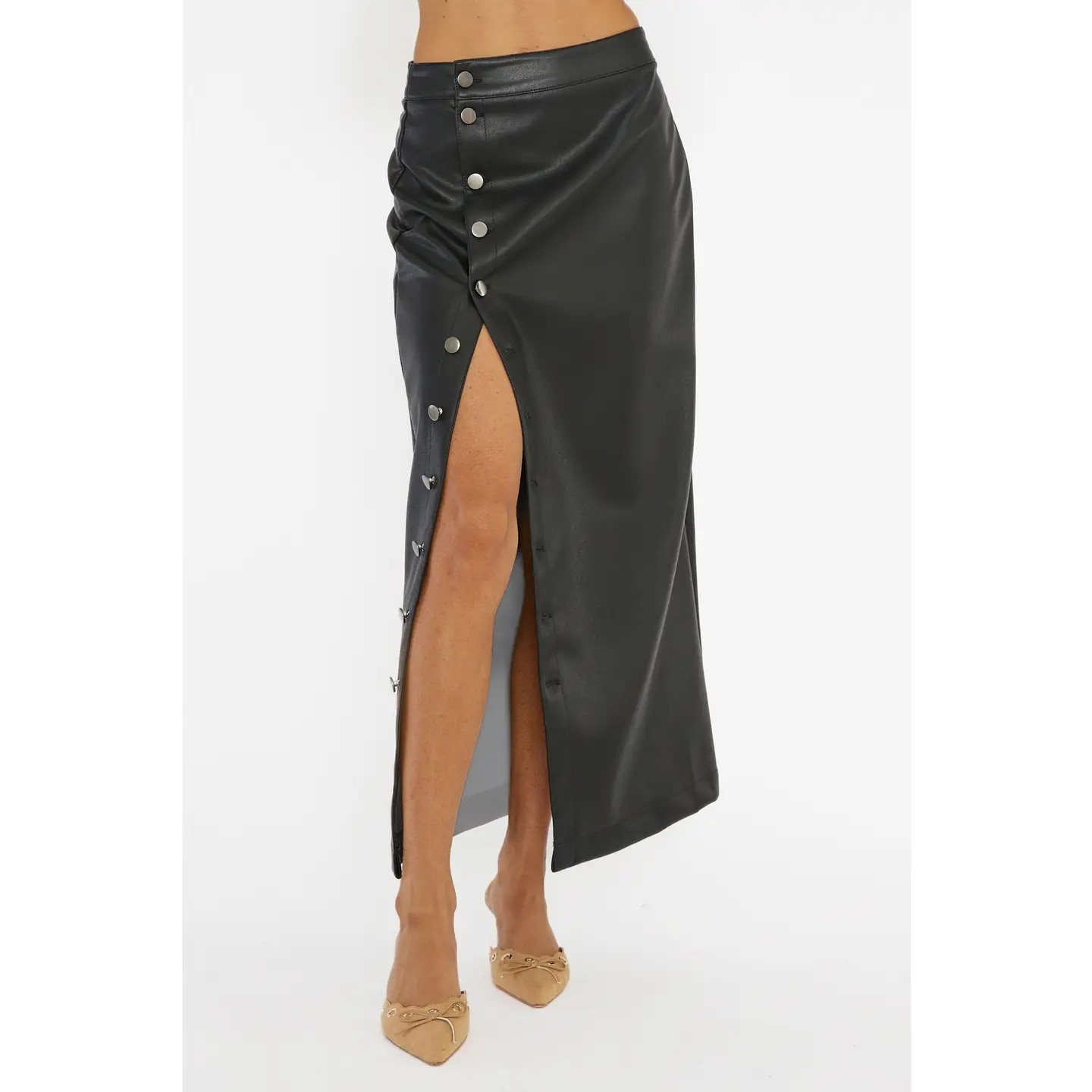 Long Leather Skirt