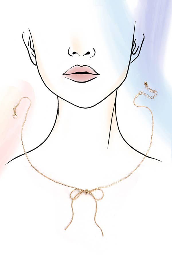 BOW PENDANT NECKALCE