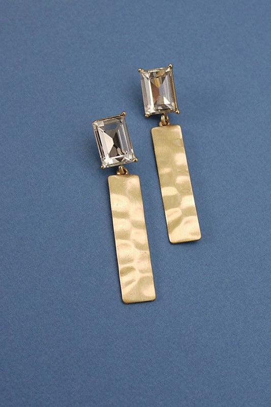 RECTANGLE STONE EARRINGS