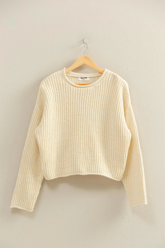Rolled Edge Sweater
