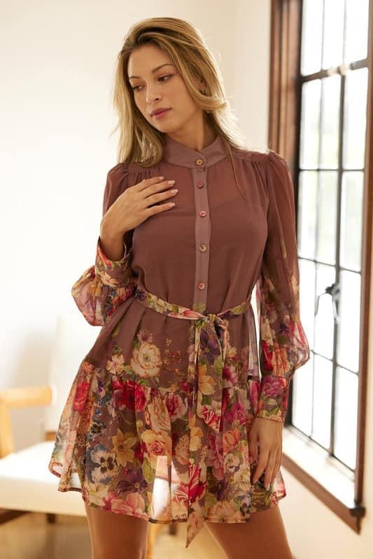 Floral Chiffon Floral Dress