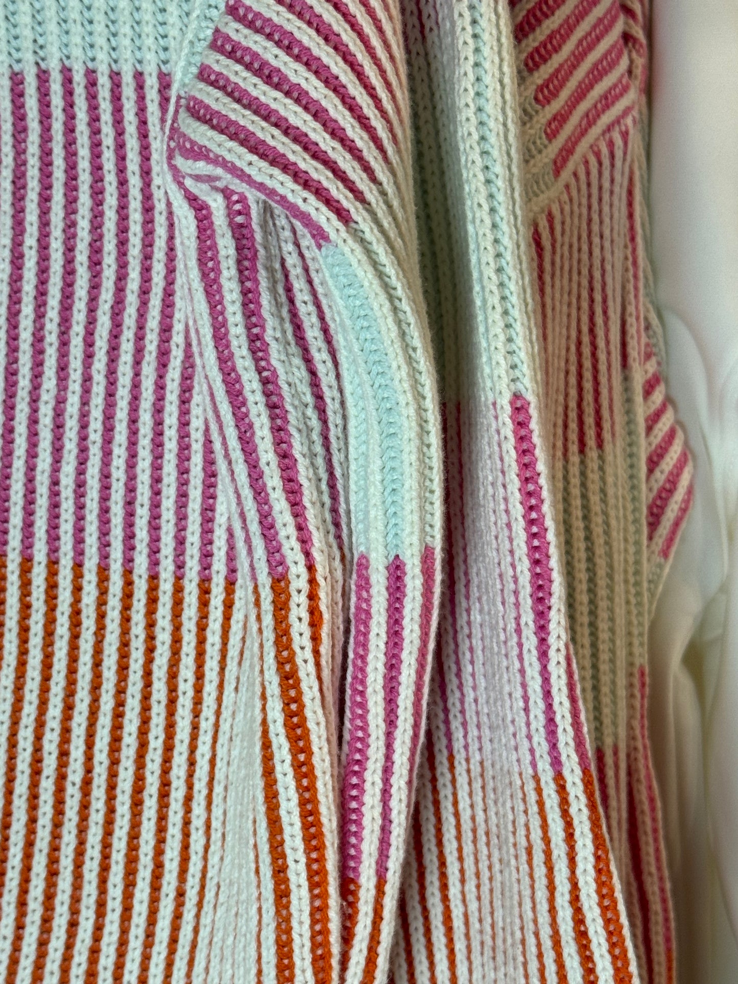 Rib Knit Colorful Sweater