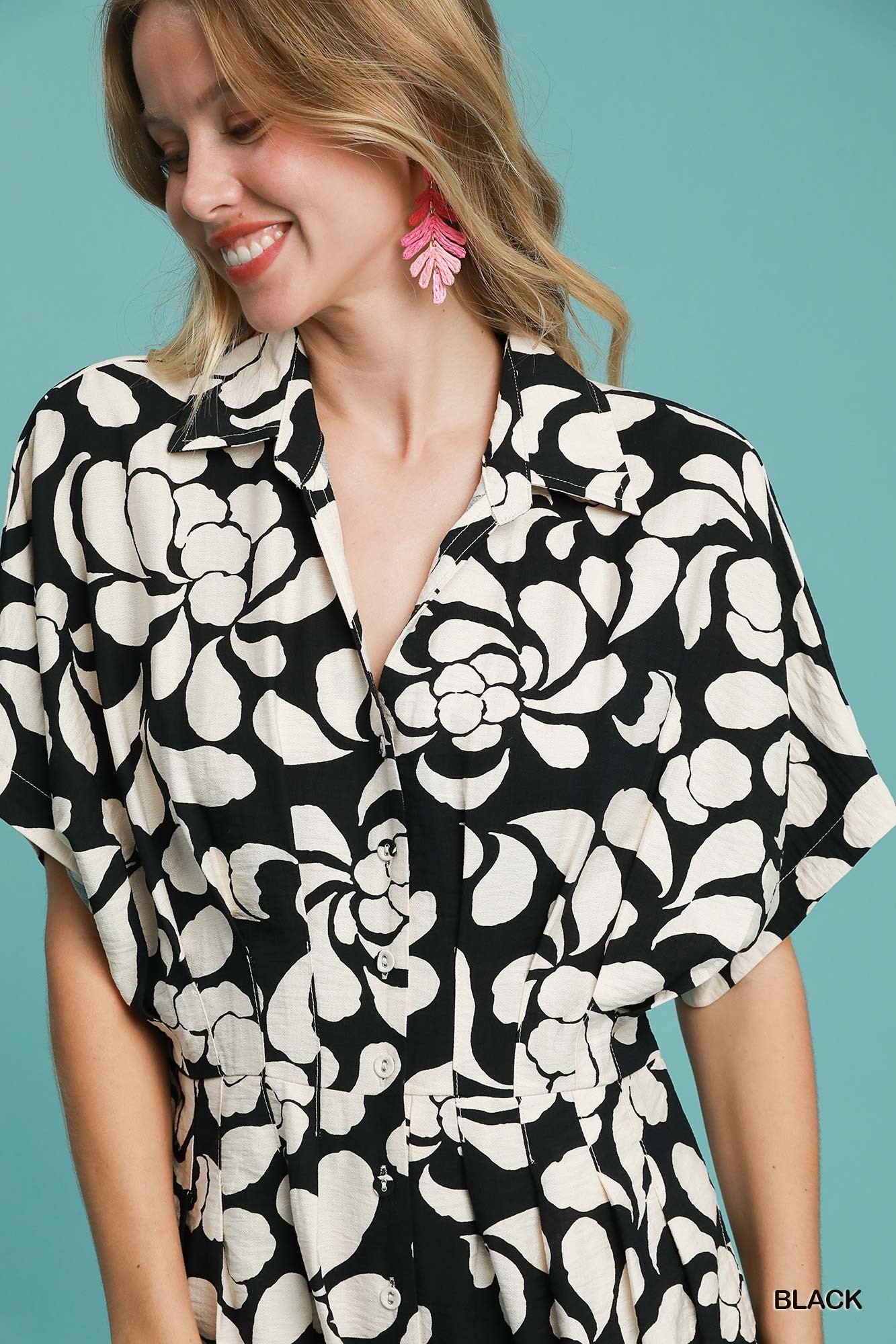 Black Hawaiian Romper